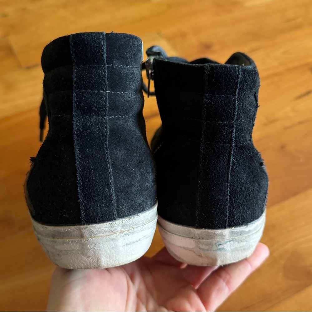 Golden Goose Slide High-Top Sneakers in Black Suede - Picture 3 of 10